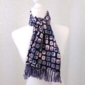1970s Japanese fringe scarf